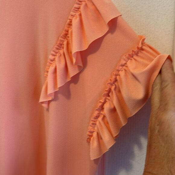 Worthington Woman peach ruffle top size XL - Picture 4 of 6